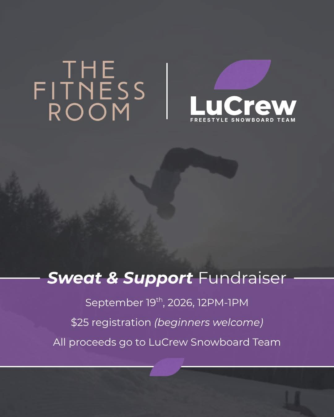 Sweat and Support LuCrew spin class fundraiser